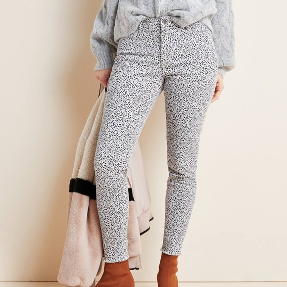 Ella Moss The High-Rise Spotted Skinny Ankle Jeans - Picture 2 of 5